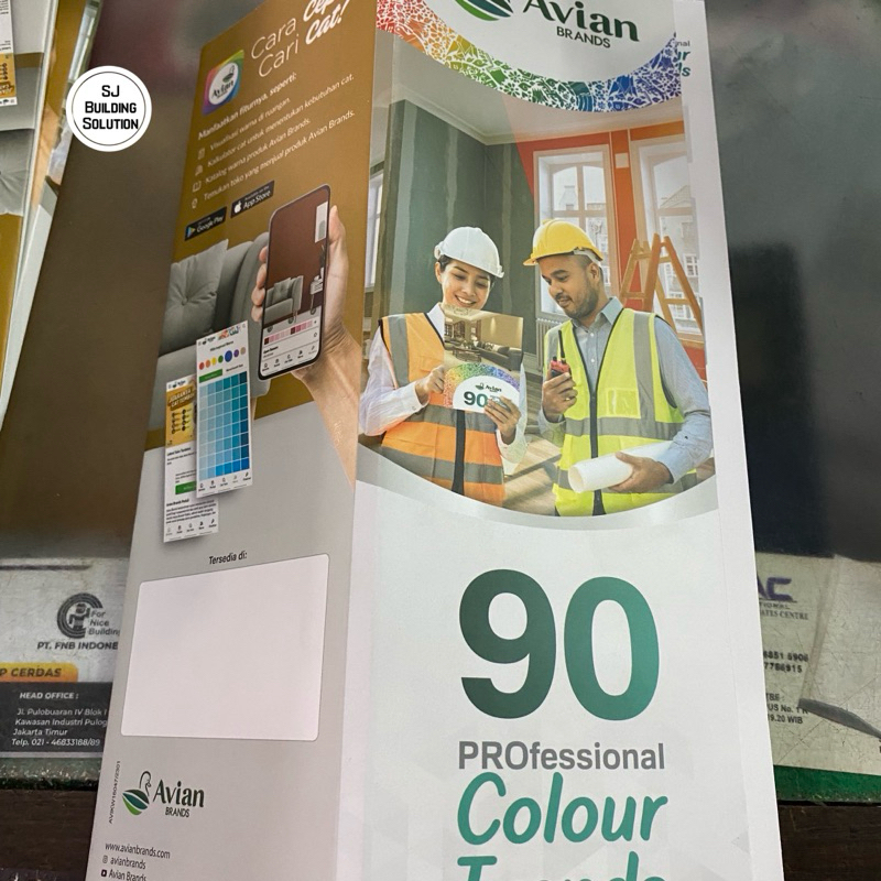 

Kartu katalog warna cat avian 90 proffesional colour trends