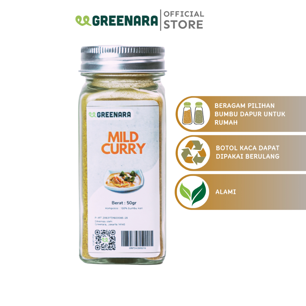 

Greenara - Kari Bubuk 50gr / Ground Mild Curry