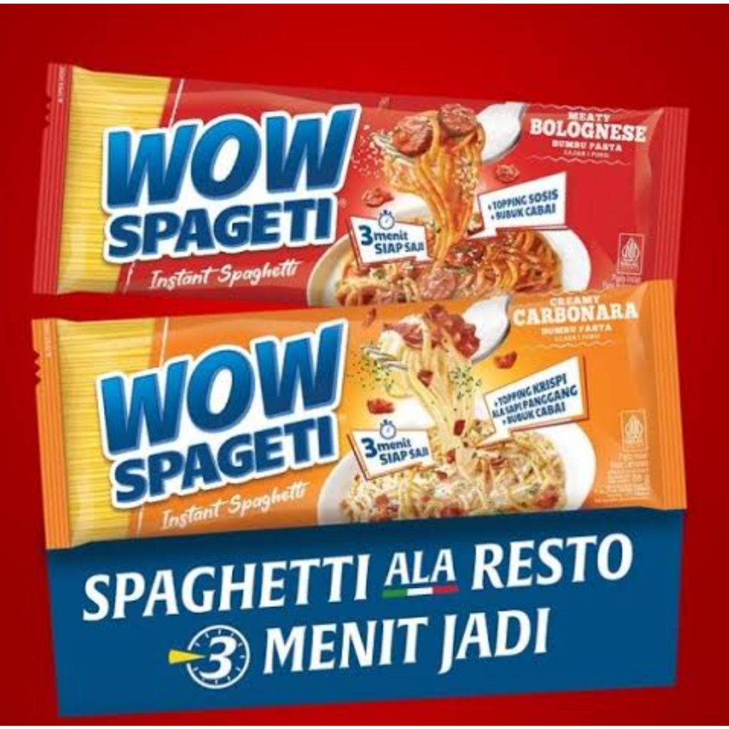 

®LARISHEPI® WOW SPAGHETTI Ala Resto Meaty Bolognese | Creamy Carbonara