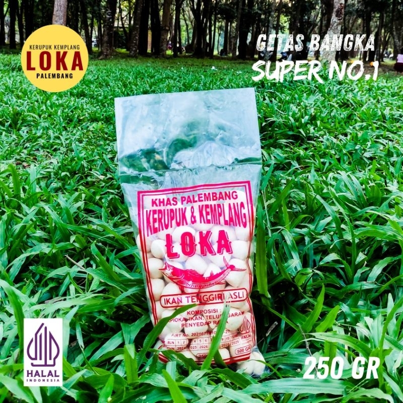 

GETAS BANGKA SUPER IKAN TENGGIRI KERUPUK KEMPLANG GETAS SUPER KHAS PALEMBANG 250GR