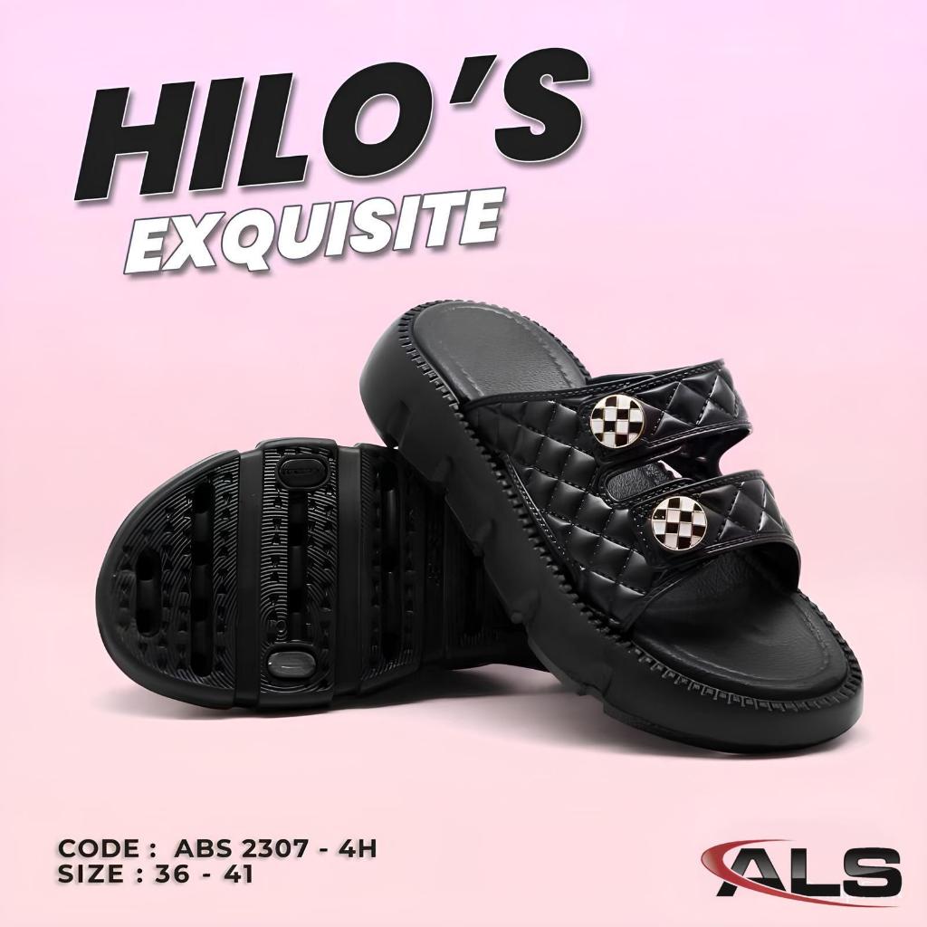 HILOS SANDAL WANITA KEKINIAN MODEL BARU WEDGES 4CM MOTIF CHANEL BAHAN KARET EVA JELLY NYAMAN DIPAKAI