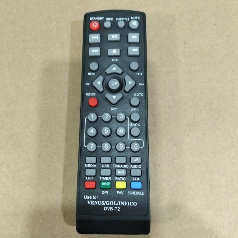 Remote STB Merk Venus / Gol / Infico DVB - T2