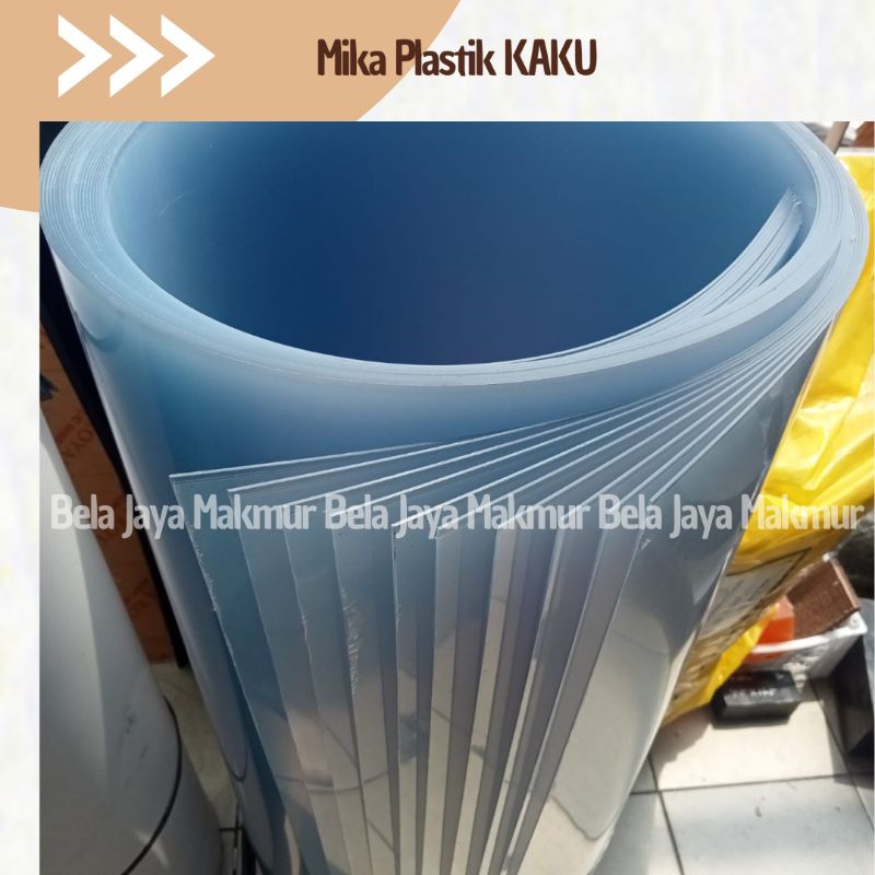 Plastik Mika Kaku warna Clear 100cmx200cm / Plastik Mika Transparan/ Mika PVC Clear/ PVC Lembaran