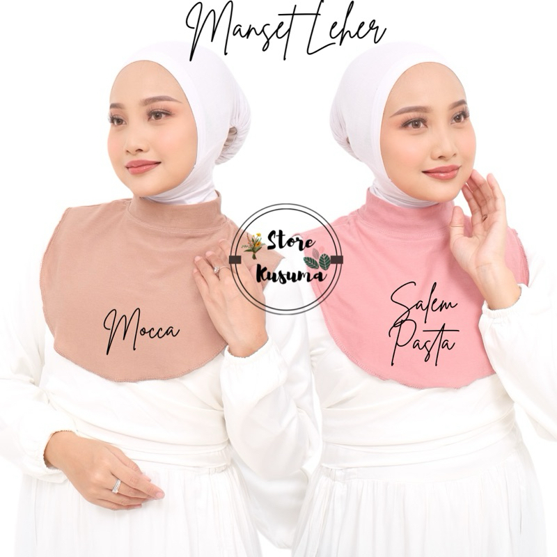 Manset Leher Bahan Kaos pe/Manset Penutup Leher bahan kaos rayon pe - Khanza Hijab