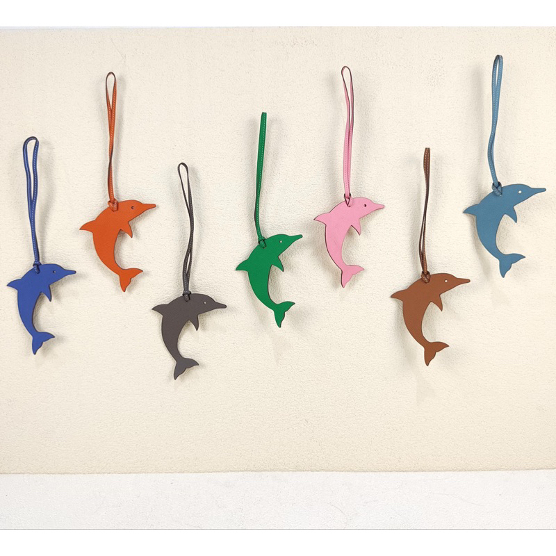 Gantungan Tas Bag Charm Dolphin Epsom Real Leather
