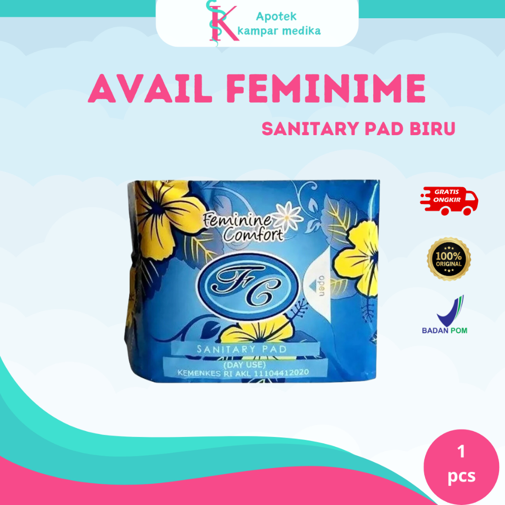 AVAIL Biru | Pembalut Herbal Avail | Pembalut Avail | 10 PADS