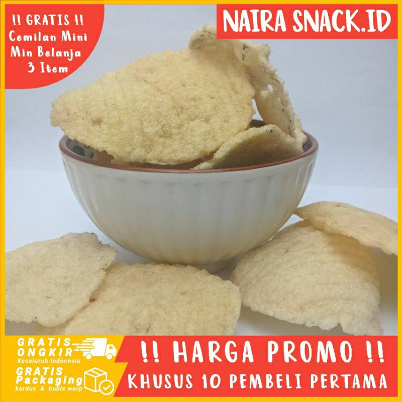 

Keripik Opak Singkong Kecimpring Bandung / Kecimpring Khas Bandung Cemilan Ringan 250g Naira Snack