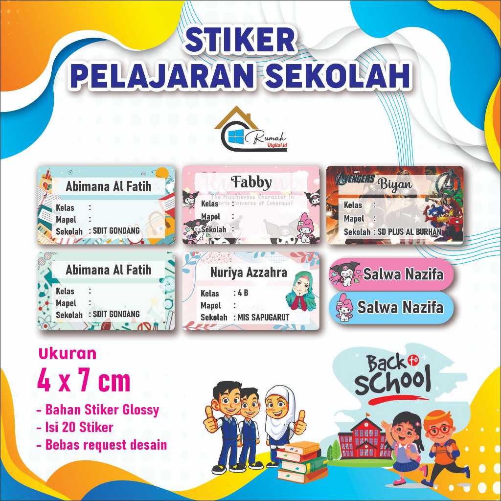 

Sticker Label Nama Sekolah Karakter