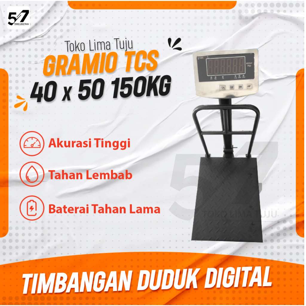GRAMMIO TCS Bordes Timbangan Duduk Digital 150kg