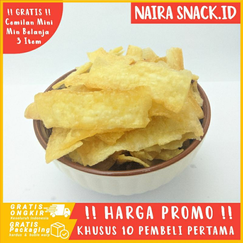 

Keripik Singkong Jadul / Singkong Iris Asin Original 250g Naira Snack