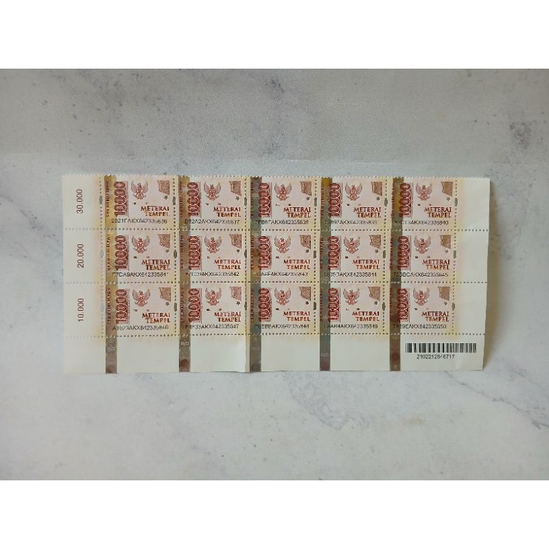 

Materai Tempel 10000 Asli dari Kantor Pos