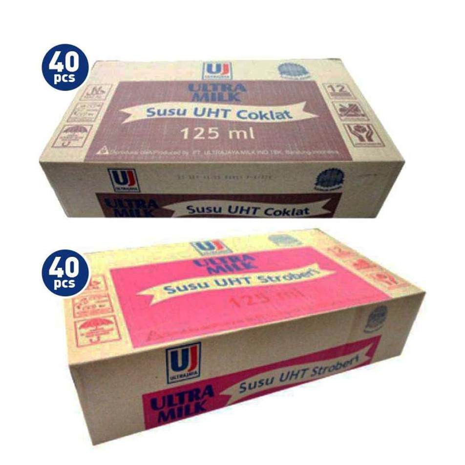 

Ultra Milk Susu UHT Strawberry Full Cream Cokelat 125 ml 1 Dus Isi 40 Kotak