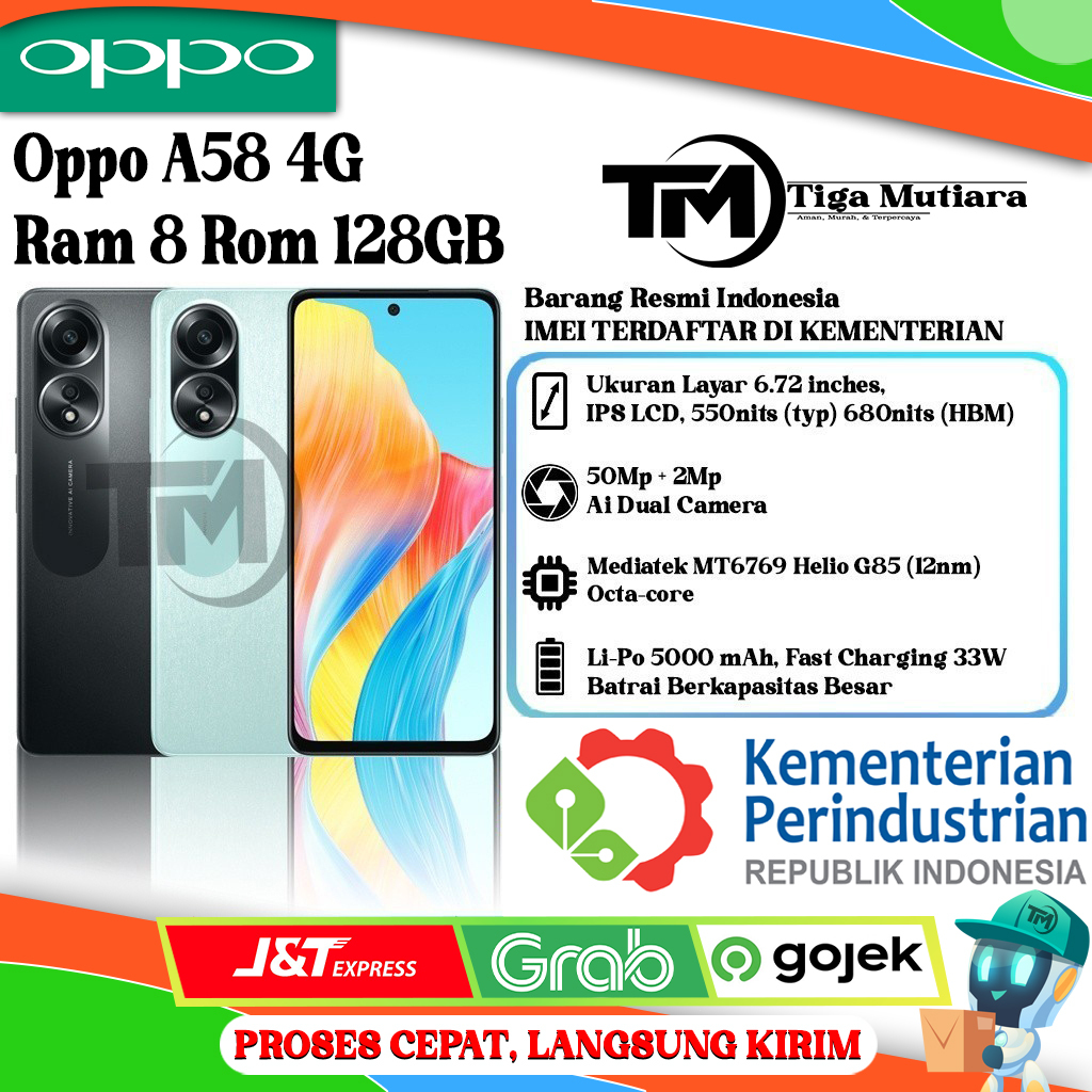 Oppo A58 4G Ram 6/128GB | Ram 8/128GB