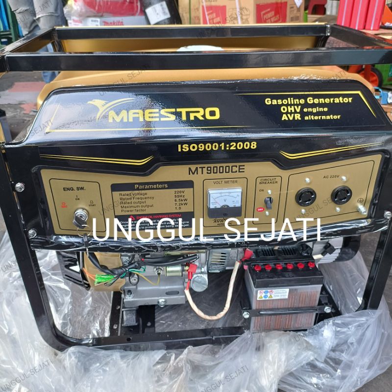Maestro MT9000CE. Genset bensin double starter. 7200 watt.