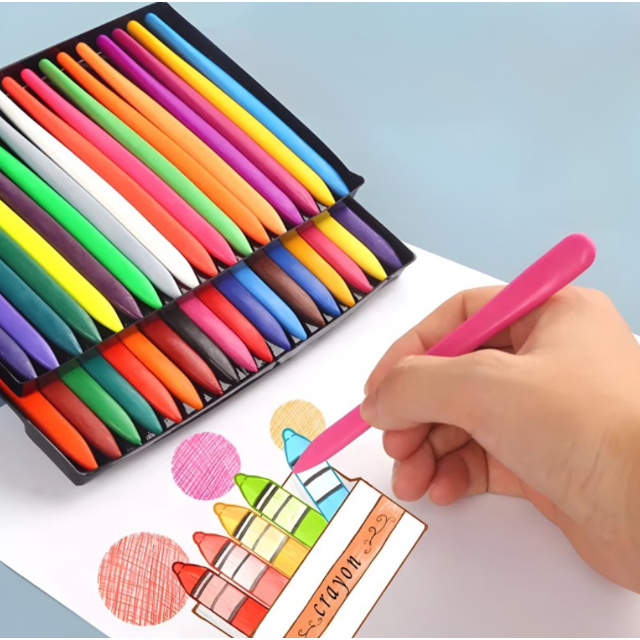 

Crayon Warna Anti Air - Anti Kotor Tangan Komplit Semua Warna 1 Box Komplit 36 Warna