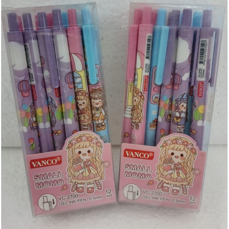 

Bolpoin Vanco Gel Ink Pen Small Momo VC-2700 isi 12 pcs