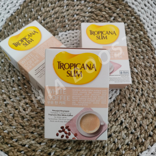 

Tropicana Slim White Coffee Kemasan Ekonomis - 4 Sachet 15 Gram Kopi Susu tanpa gula