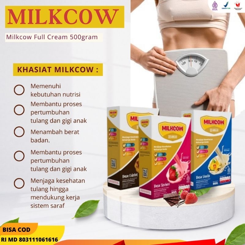 

Promo!! Susu Milkcow Penggemuk Badan/Penambah Nafsu Makan Anak& Dewasa 500gr BPOM Ampuh/Susu Tinggi Kalsium Sapi Asli