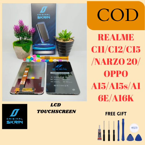【ORIGINAL 100%】LCD TOUCHSCREEN ORIGINAL SKRIN REALME C11/C12/C15/C15 FULLSET TOUCHSCREEN/ ORIGINAL10