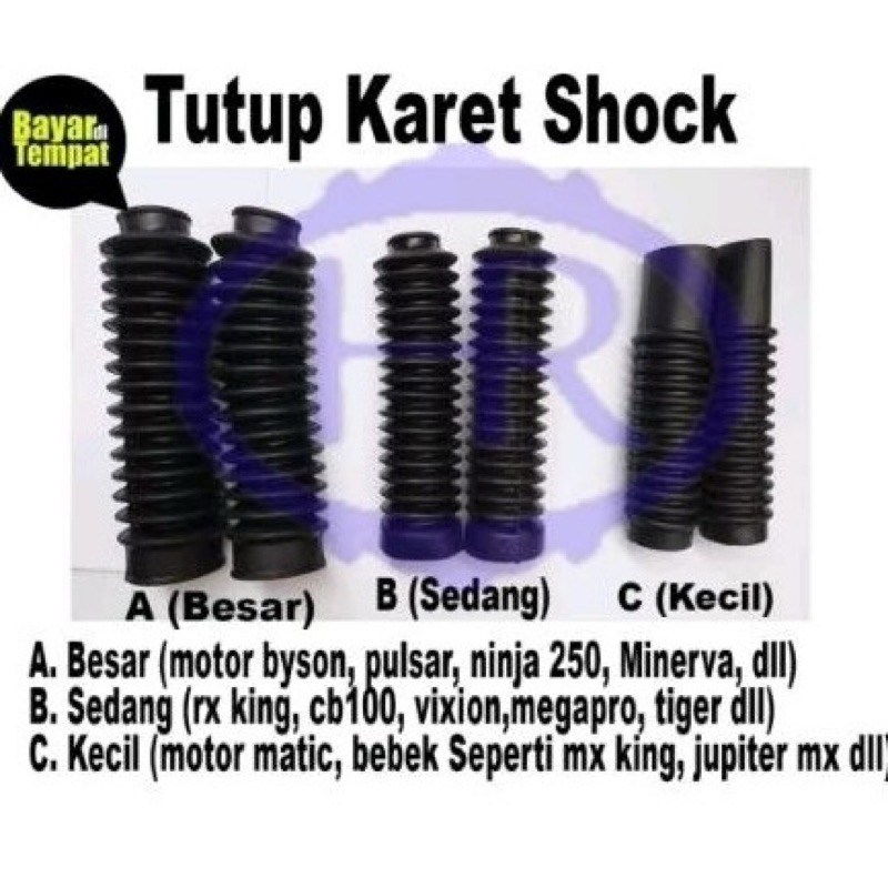 karet shok depan universal karet kondom shok depan bahan karet tebal cocok semua motor