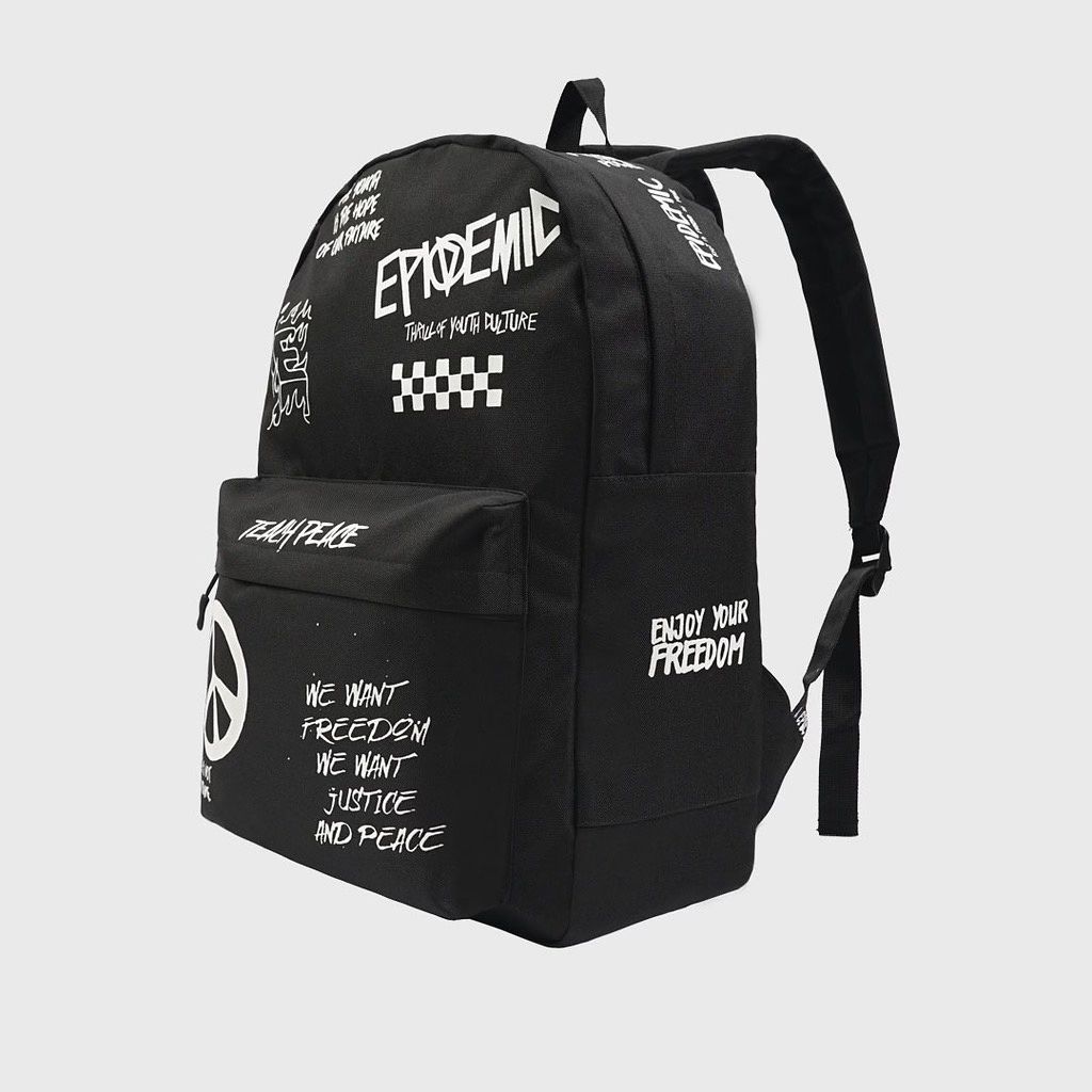 EPIDEMIC BAG - TEACH PEACE BLACK