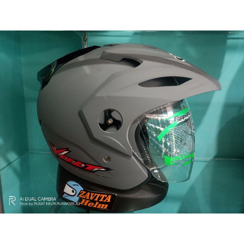 Helm Vog Volt Dim Grey Doff Double Visor