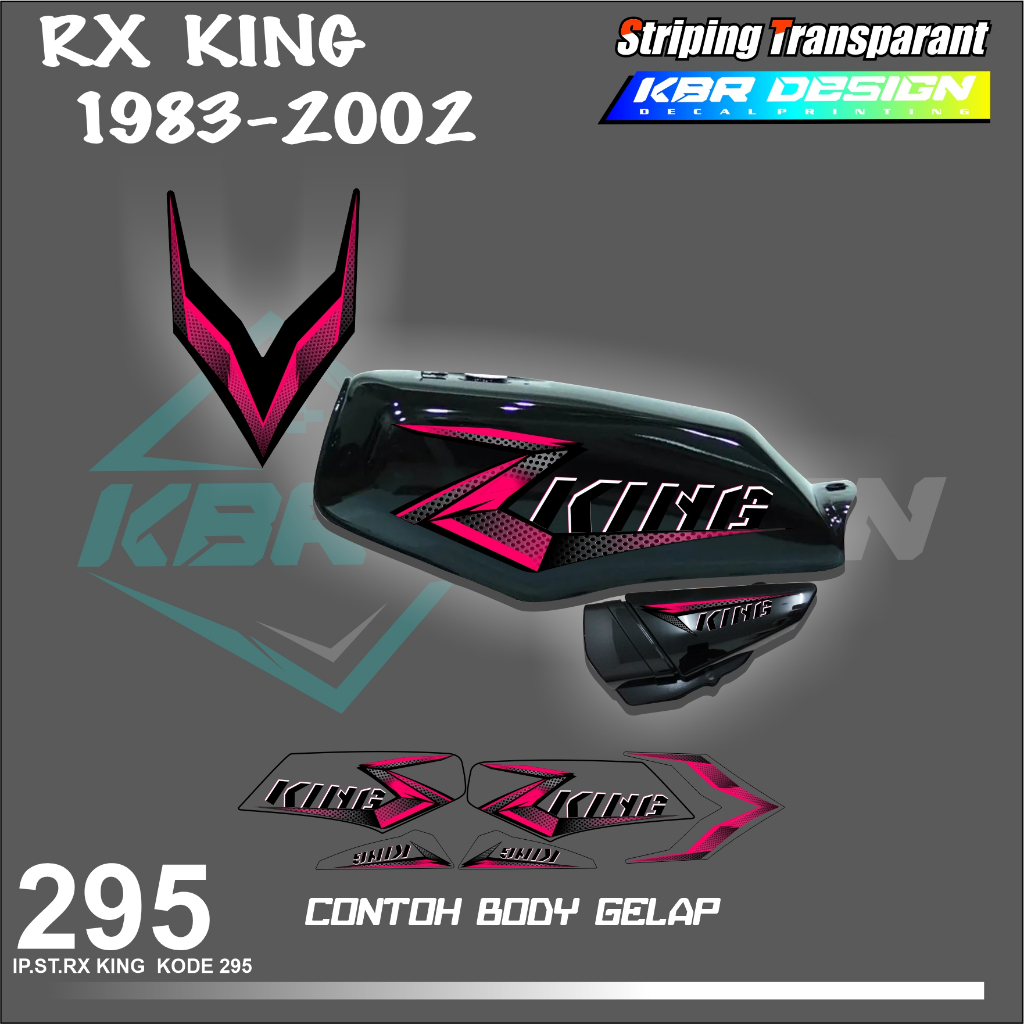RX KING 1983 - 2002 (COD) STIKER STRIPING MOTOR YAMAHA RX KING FI HOLOGRAM DAN TRANSPARAN