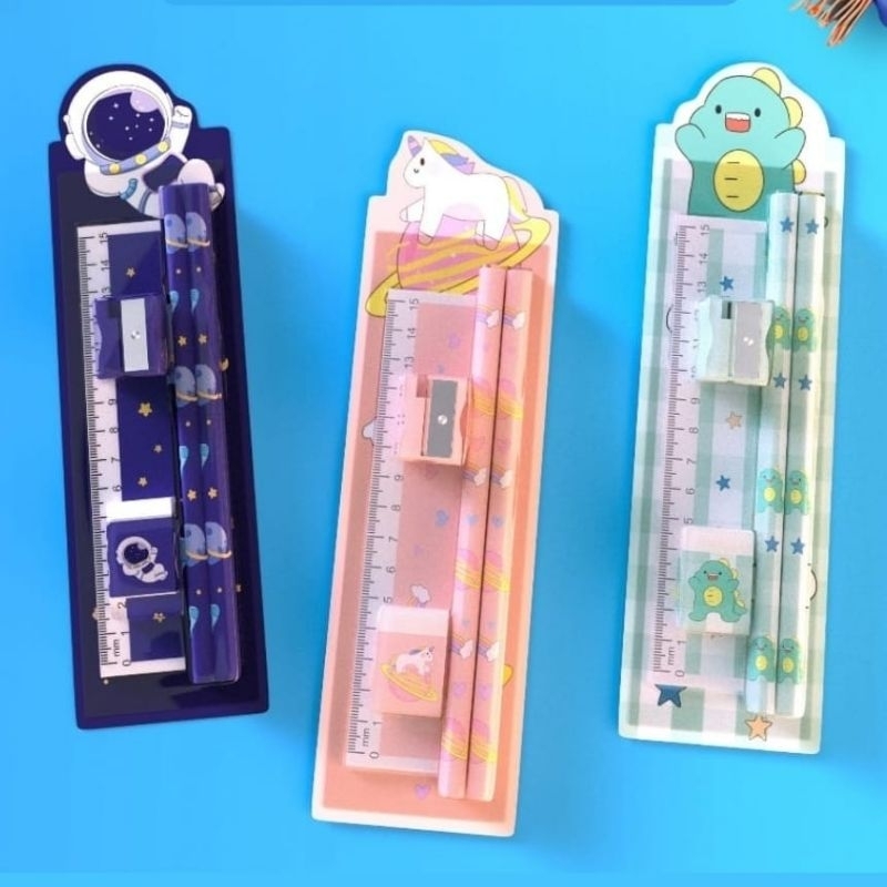 

5in1 PENSIL SET ALAT TULIS ANAK LUCU KARAKTER