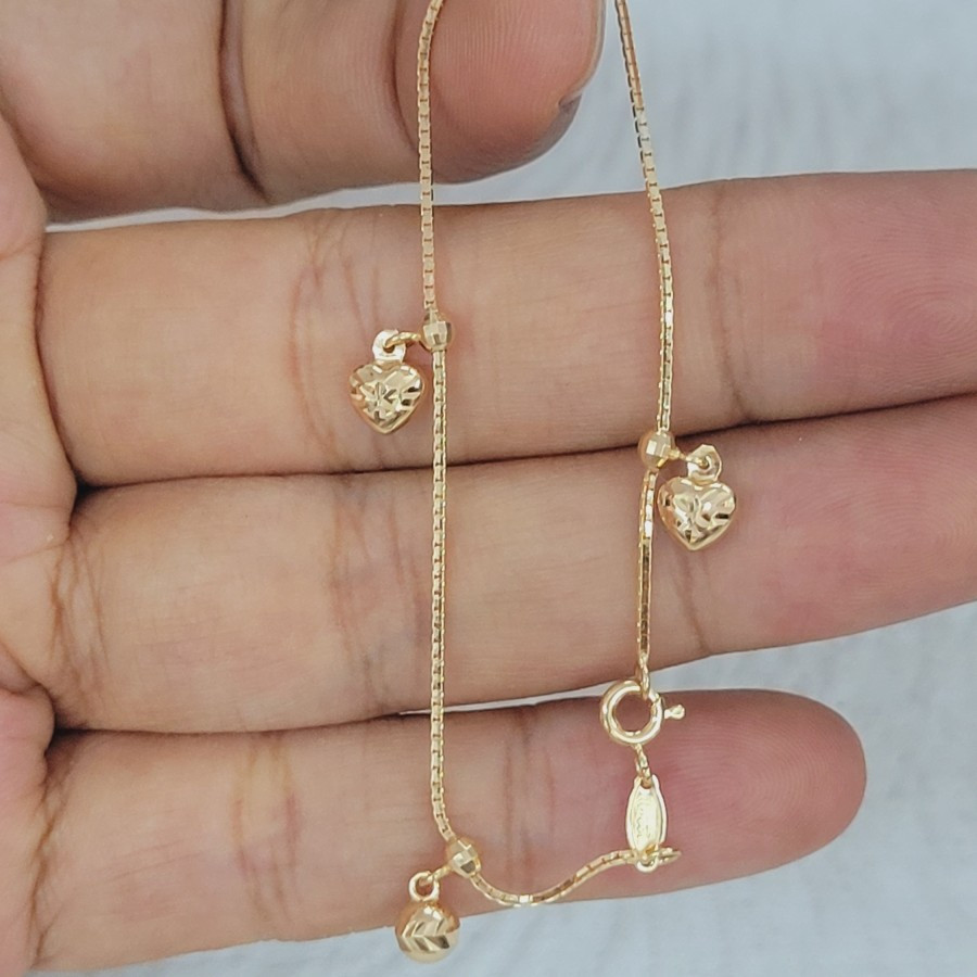 gelang italy santa model love bola variasi emas 70% 700 70 % 16k