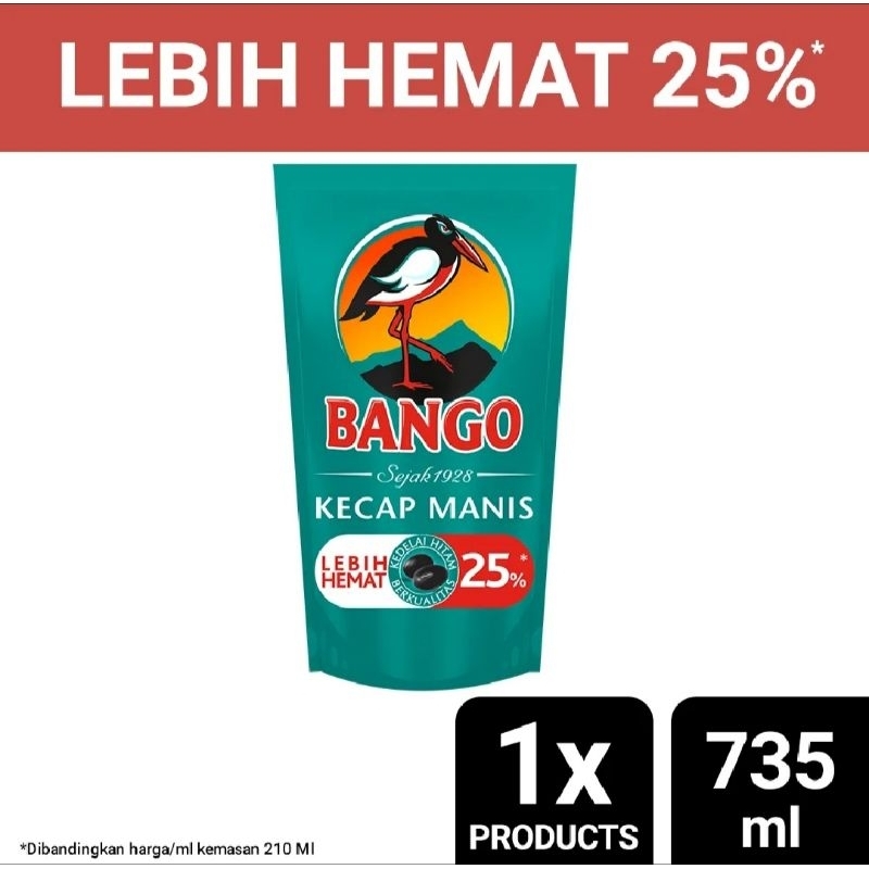 

Kecap Bango Refill 1000 g / 735 ml