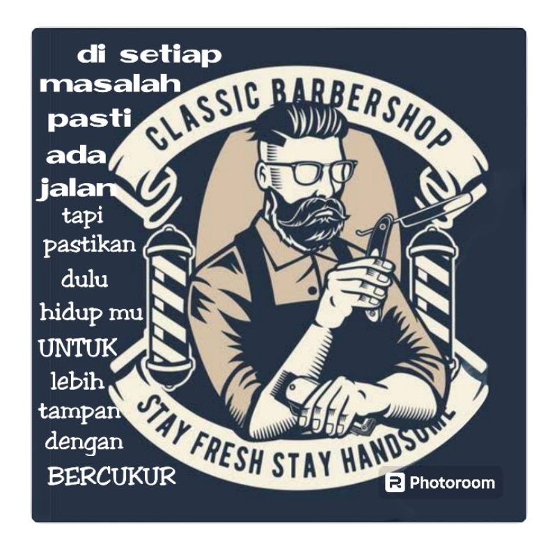 poster Pangkas Rambut BARBERSHOP poster kata bijak