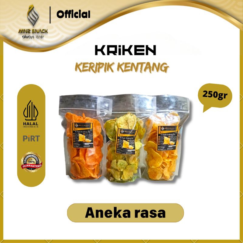 

MNZSNACK Keripik Kentang Original 250gr kripik kentang cemilan kentang keripik kentang merah kripik kentang asin(TANPA KAPUR SIRIH)