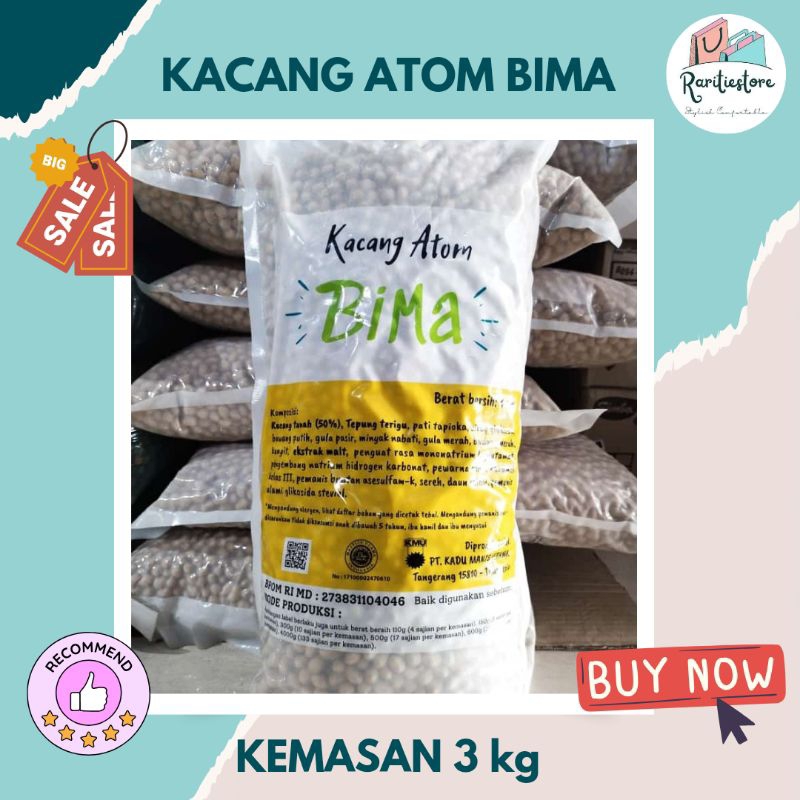 

KACANG ATOM BIMA 3 KG / KACANG ATOM / CEMILAN / KACANG PEANUT