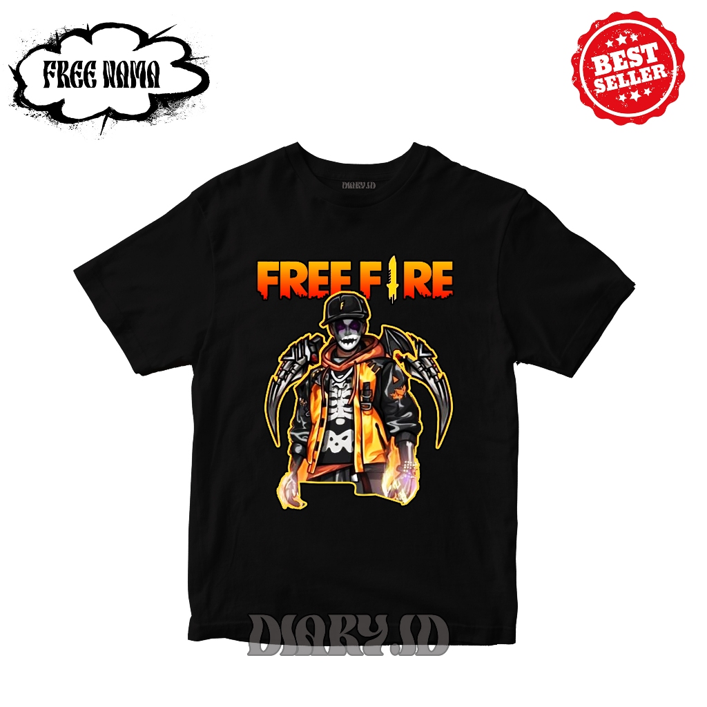 BAJU KAOS ATASAN ANAK GAME FF FREE FIRE TERBARU BAHAN KATUN PREMIUM