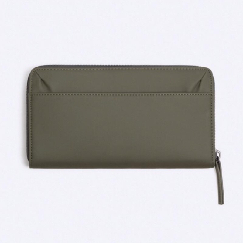 ZARA Men Wallet XL Rubberised Dompet Tas Selempang Pria Khaki Green