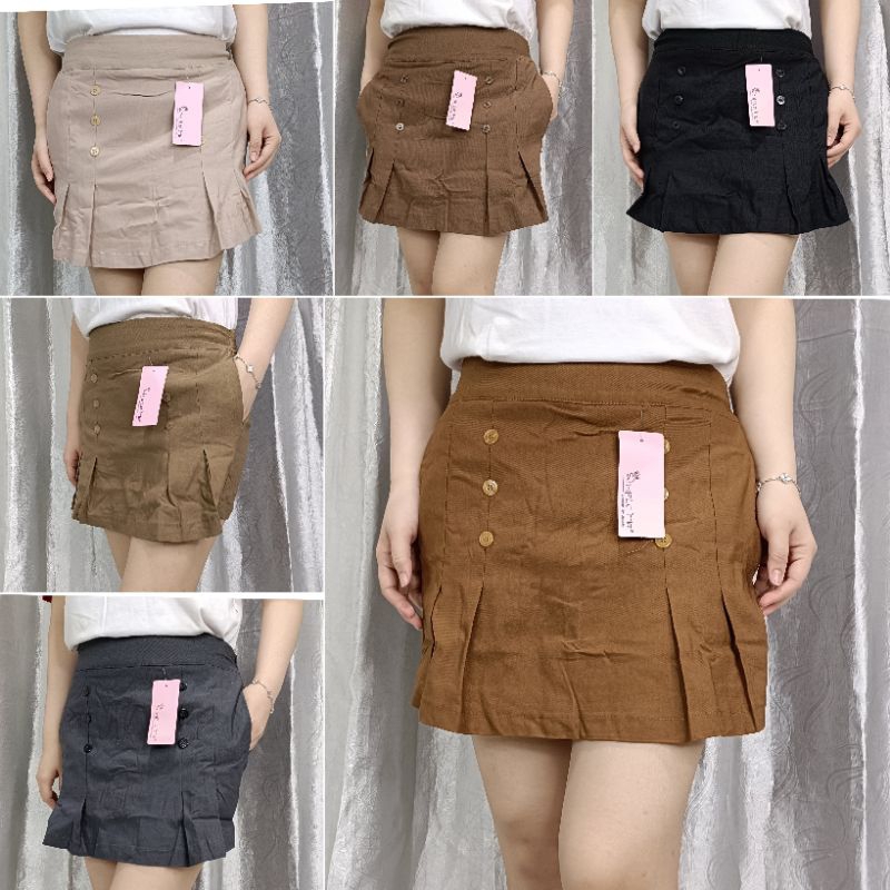 Rok Celana Pendek Wanita Scort K6 Tebal Stretch Simple Me/Celana Rok Scort K6 Tebal Simple me