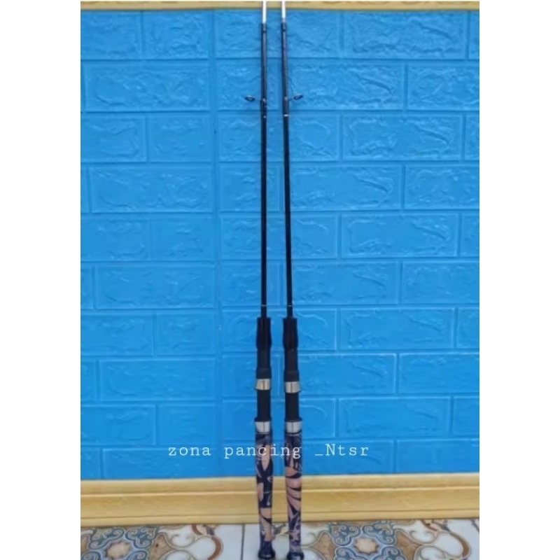 Joran Pancing Bagian Bawah 80cm Pangkal Joran Pancing Gagang Batik