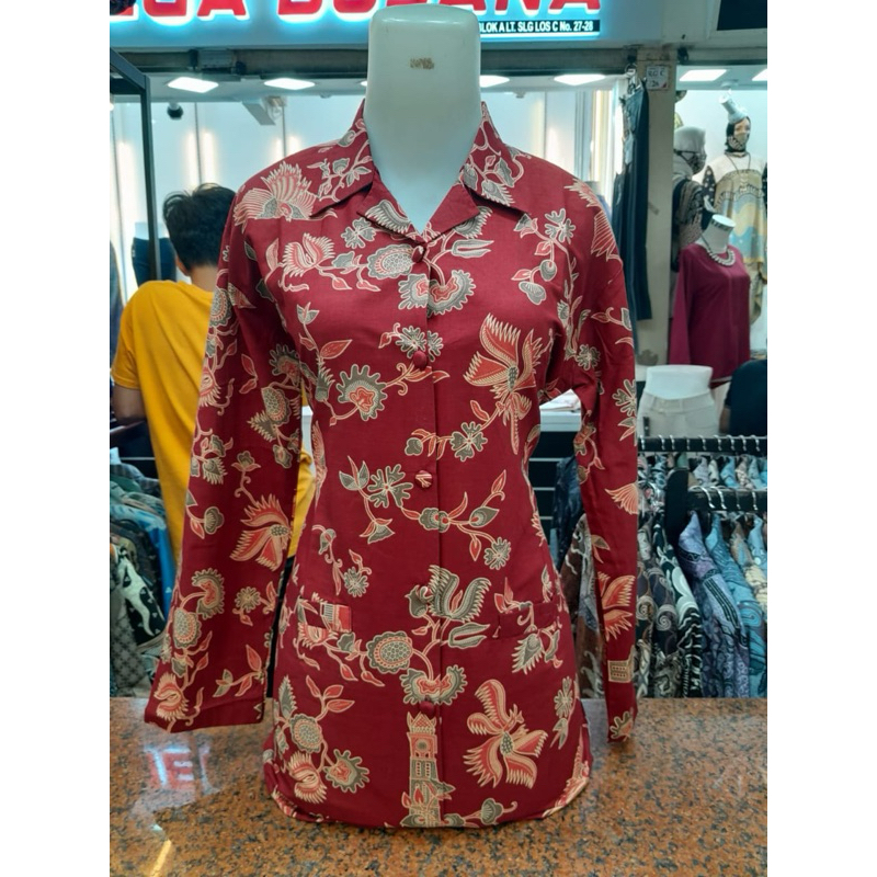 Seragam Batik Dharmawanita (DWP) || Batik Full Furing uk S - Jumbo