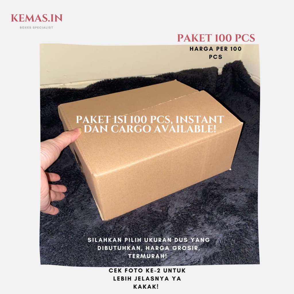 

(100 PCS TERMURAH) Kardus Packing 20x20x15 - Karton Box Dus Kotak Packaging Madu Vitamin Polos Murah Baru