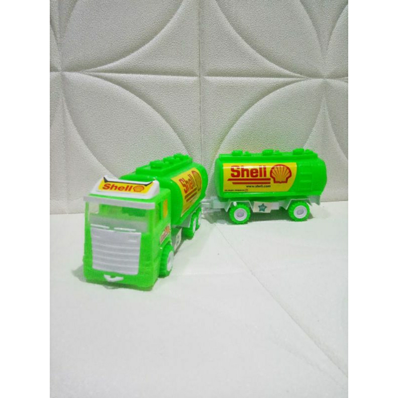 Mainan Mobil Tangki Gandeng 37 cm Edukasi Anak Laki laki Truk