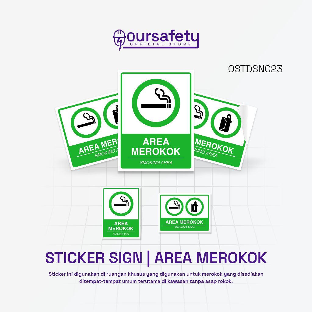 

Stiker Area Merokok - Label Penanda Lokasi Merokok