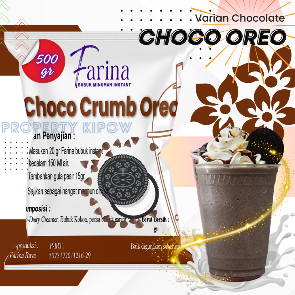 

FARINA Bubuk Minuman Choco Crumb 500gr - FARINA Choco Crumb