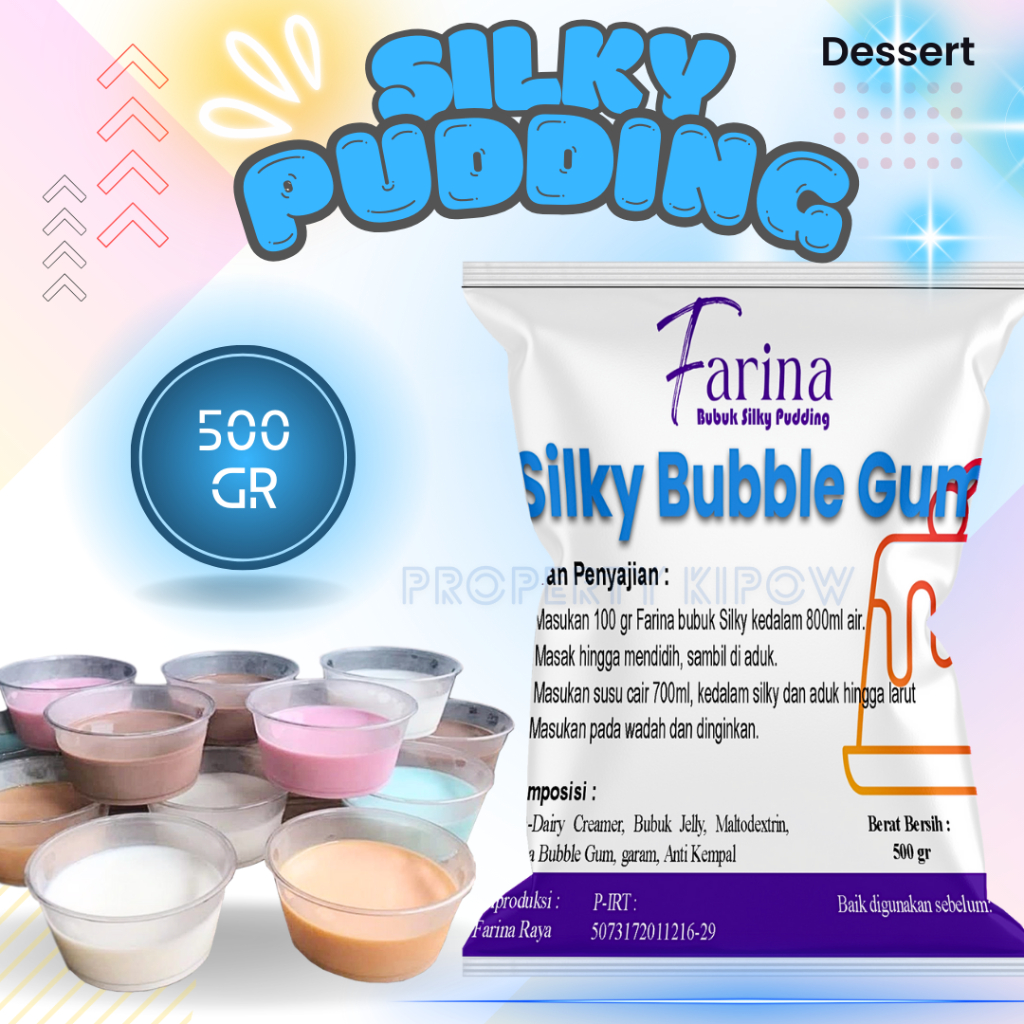 

Bubuk Silky Pudding Bubble Gum 500gr - Serbuk Puding