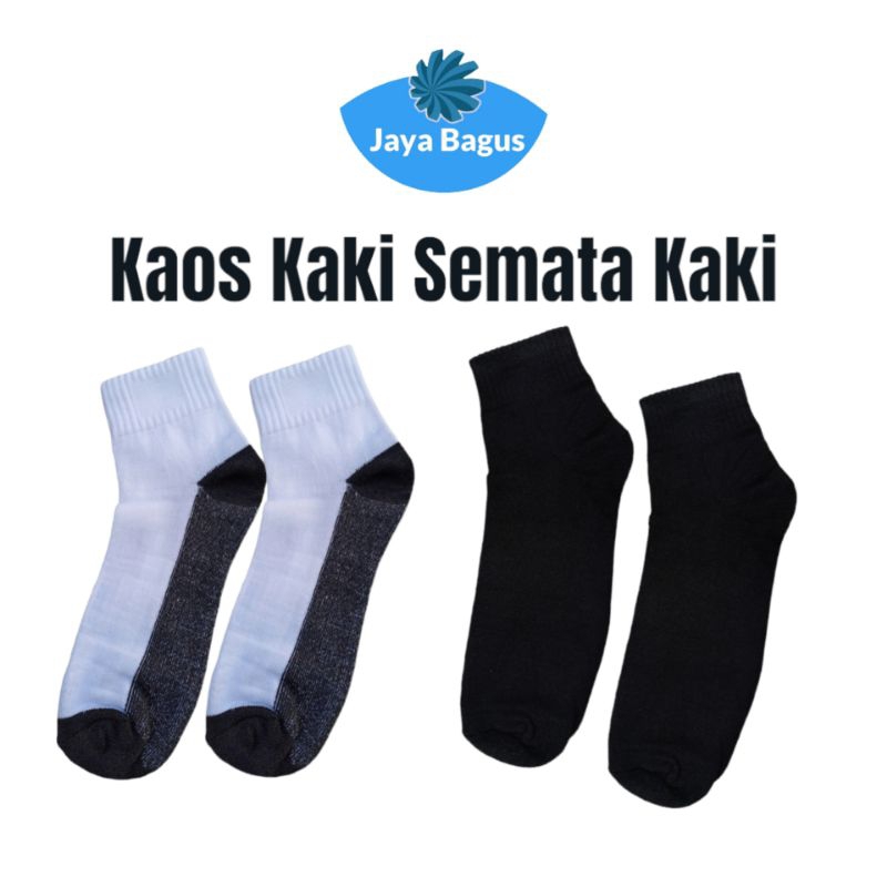 Kaos Kaki Putih Hitam Mata Kaki Pria Wanita