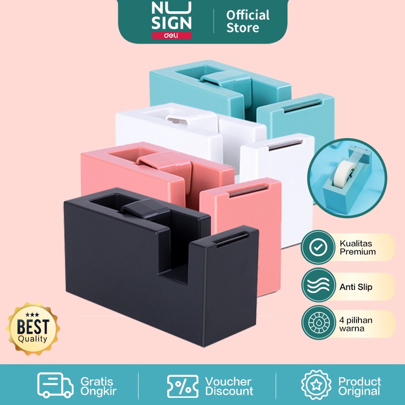 

KODE I9V9 Nusign Dispenser Tape Isolasi Non Slip Pisau Tajam WarnaWarni NS121