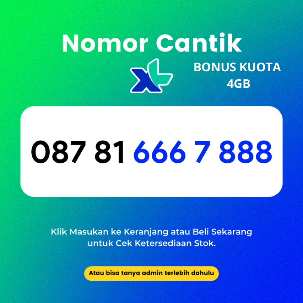 Nomor Cantik XL Seri Triple Rapi dan Murah - Nomer Cantik XL Axiata Triple - Kartu Perdana Cantik XL