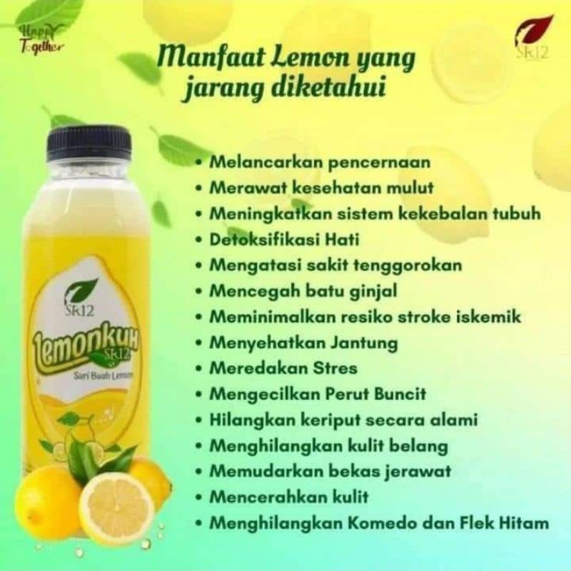 

Lemonkuh SR12 / Sari Lemon Asli 99.96%