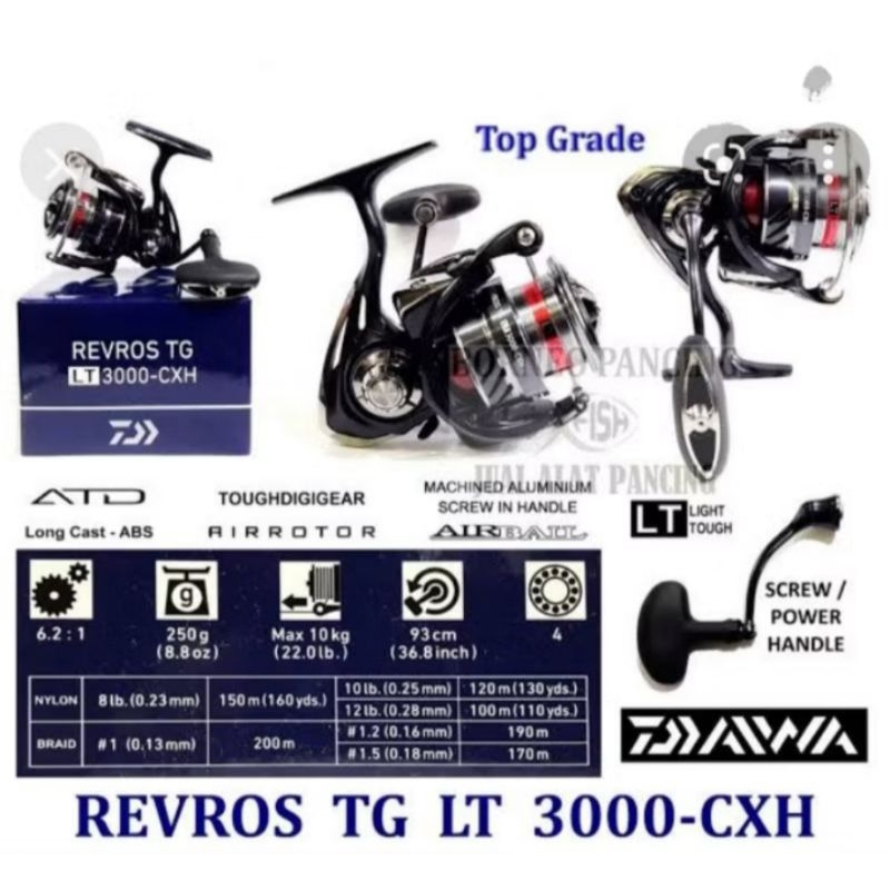 REEL DAIWA REVROS TG LT -3000 CXH