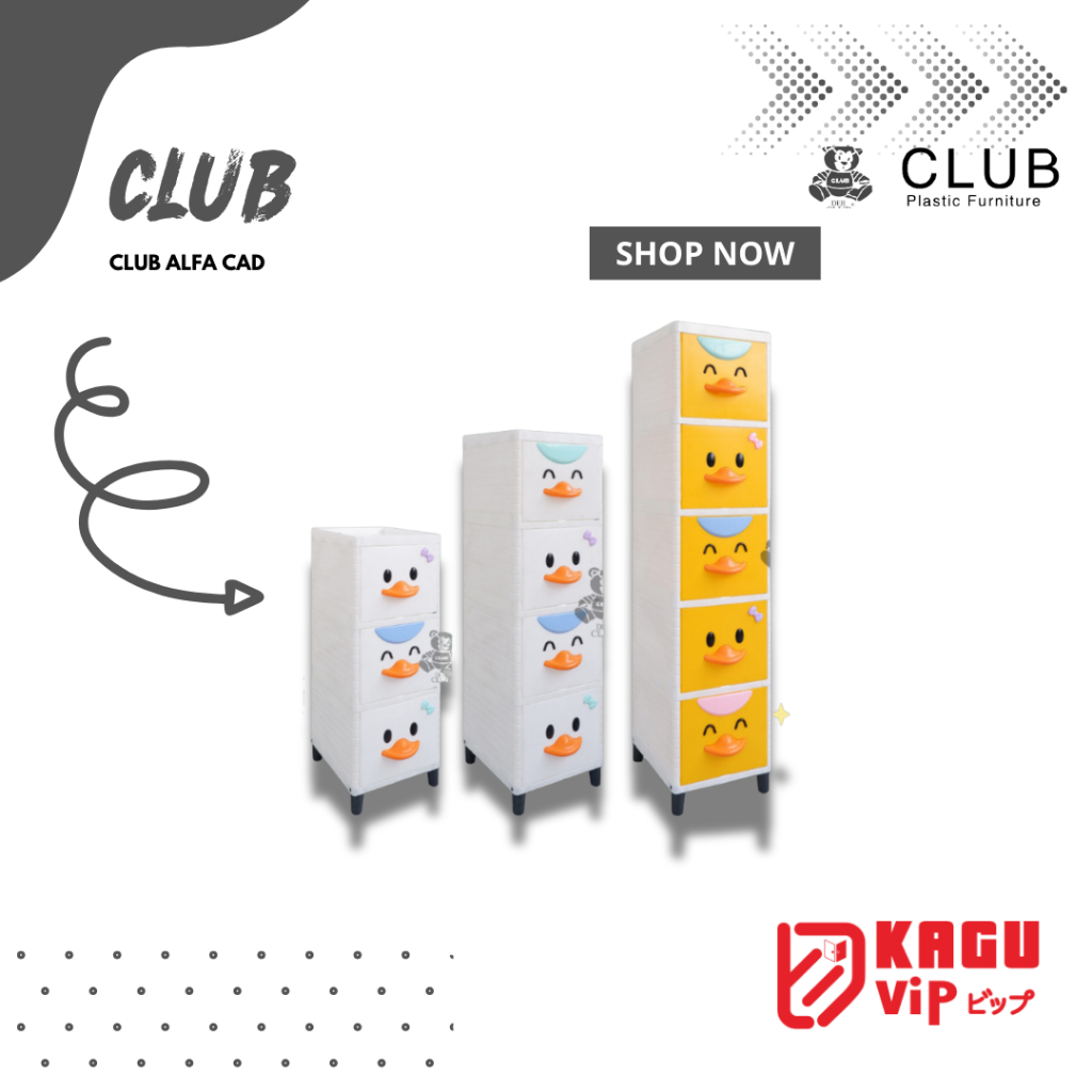 Club Plastik Lemari Plastik Anak Lemari Serbaguna Club Alfa Duck