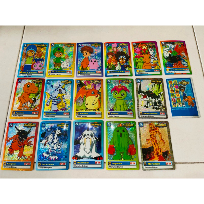 kartu sticker hologram digimon satuan